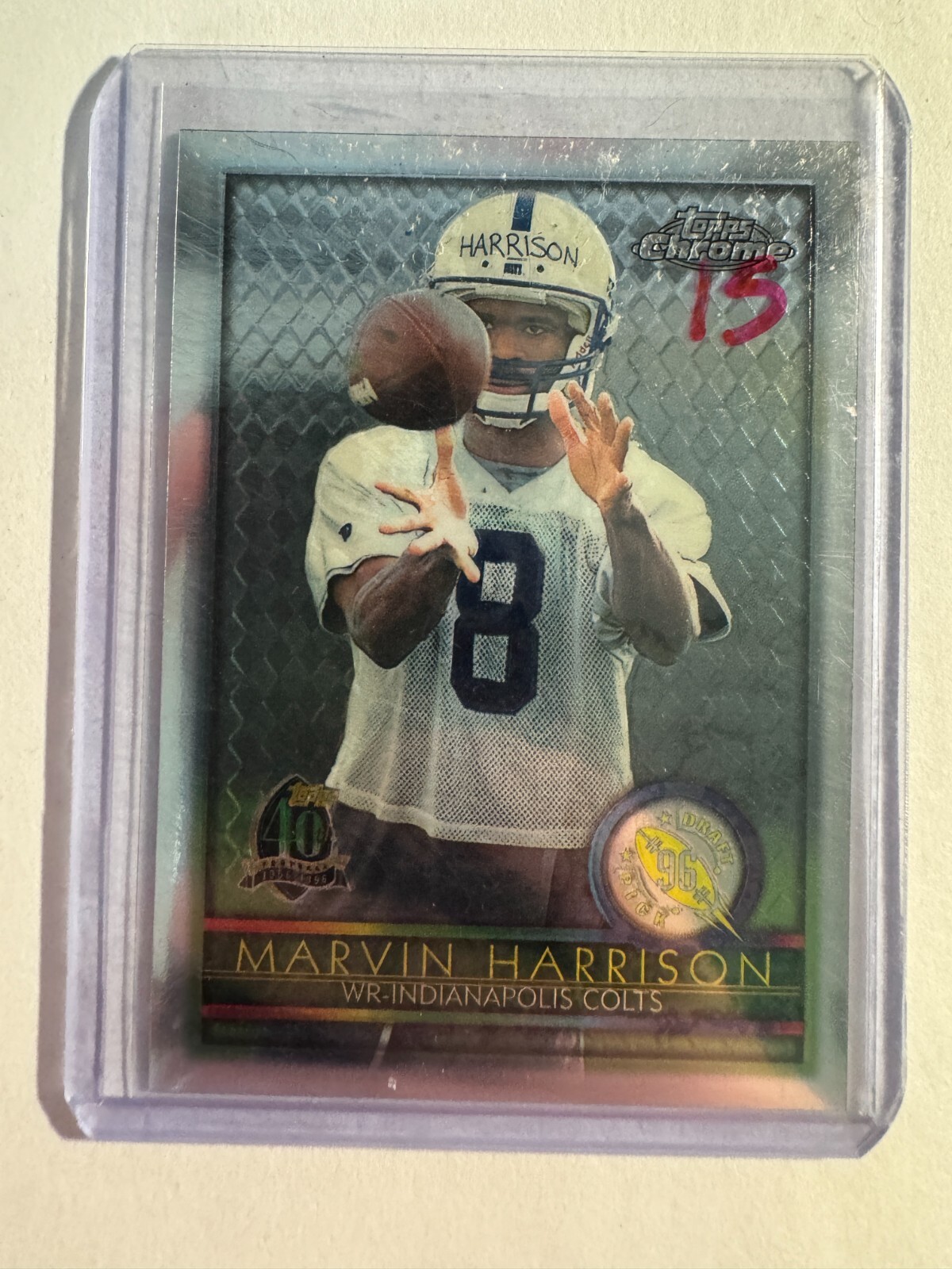 K218,163 - 1996 Topps Chrome Refractors #156 Marvin Harrison