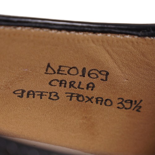 39.5 NEW $925 CHURCH'S Woman's Gray Green POLISHED TARTEN PLAID Leather OXFORDS - Picture 12 of 12