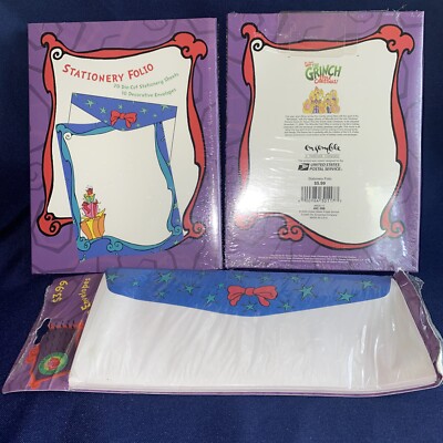How the Grinch Stole Christmas/Dr Seuss USPS/Hallmark Stationery Set