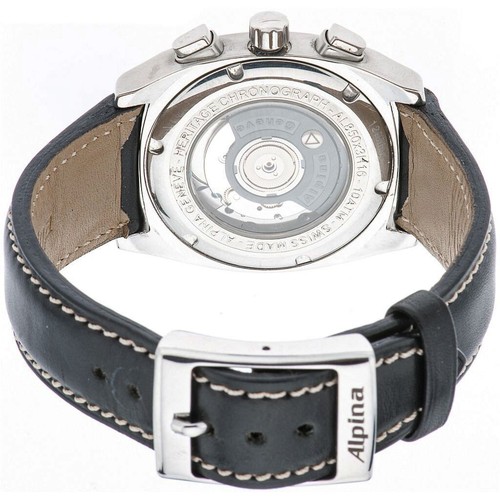 Alpina Heritage 38mm Chronograph Spiral Telemeter AL-850LBB3H16B Automatic Watch - 第 2/10 張圖片