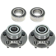 Front & Rear Wheel Bearings & Hubs Kit Timken For Chrysler PT Cruiser FWD 03-10