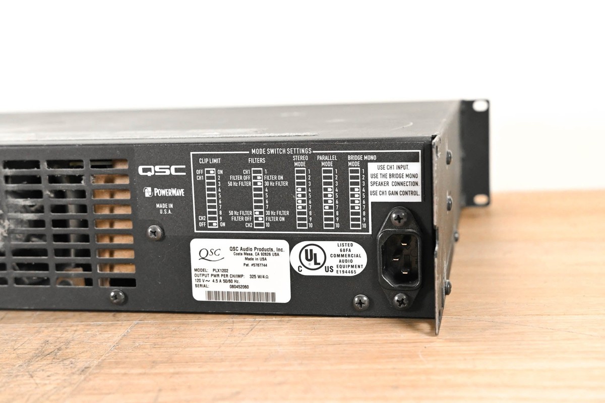 QSC PLX1202 2-Channel Power Amplifier CG007Z4 | eBay