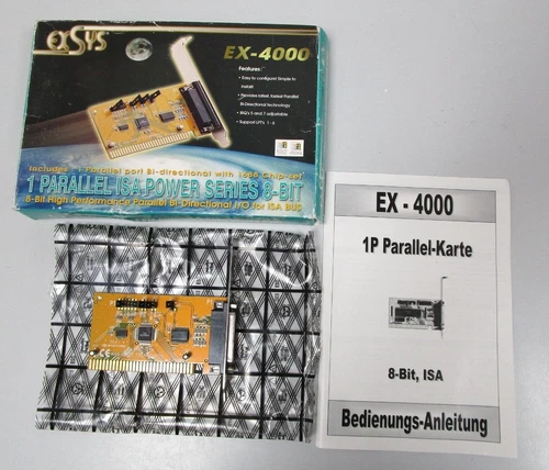 EXSYS EX-4000 ISA 8-Bit Parallelport Karte in OVP