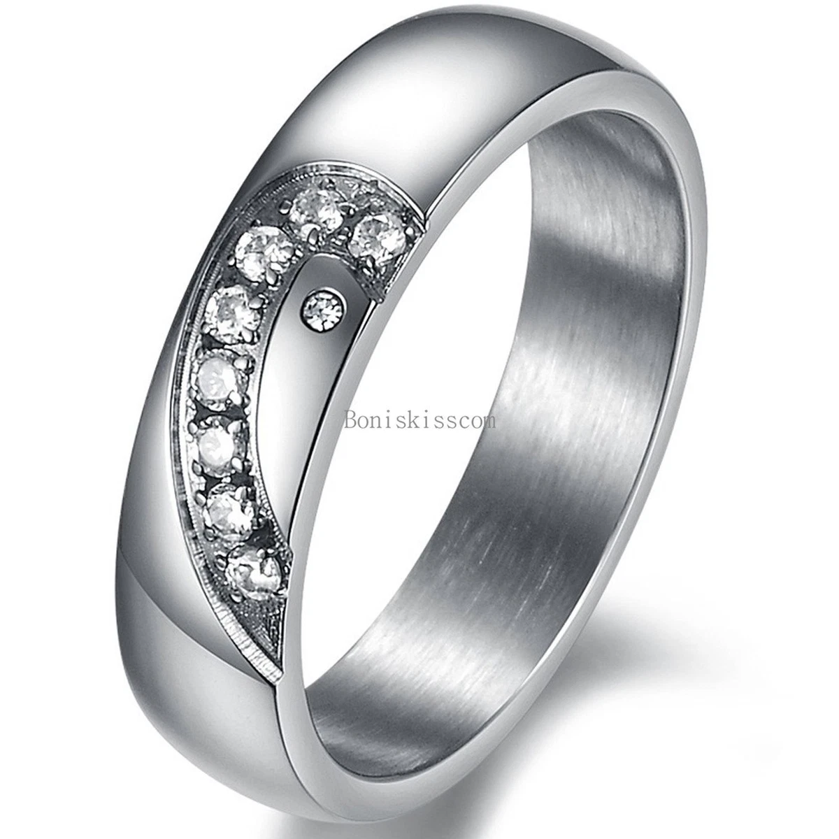 Stainless steel 2025 matching wedding bands