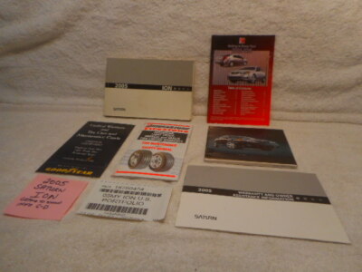 2005 05 Saturn Ion Owners Manual with Getting to Know & Info C/D  Preowned