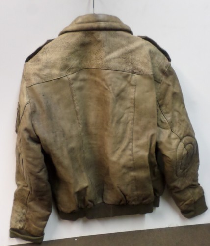 VINTAGE SYLMAN JACKET - Distressed - BROWN - TOPGUN -  Size L gun5 - Picture 5 of 5