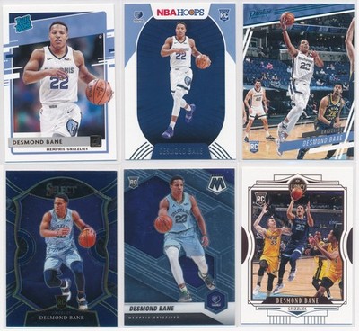 (6 Card) Desmond Bane ROOKIE RC LOT - Donruss, NBA Hoops, Mosaic, Select