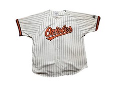 Vintage Cal Ripken Jr. Baltimore Orioles Pinstripe Starter Jersey XL 90s