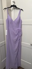 Azazie Bridesmaid Dress Lilac Regular Size A12 Style Leo