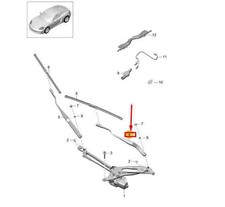 PORSCHE 718 CAYMAN 982 Wischerarm vorne links RHD 99162813103 NEU ORIGINAL