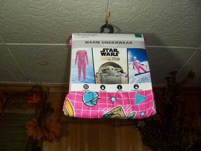CLIMATE RIGHT GIRLS STAR WARS THEME UNDERWEAR SET SIZE LARGE 10-12 PINK WARM NEW