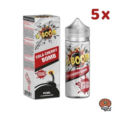 K-BOOM Cola Cherry Bomb Longfill Aroma für E-Zigaretten 5x 10ml