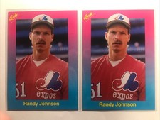 Randy Johnson (2) 1989 Classic Baseball Card #95 ROOKIE RC SP PINK / BLUE SP 
