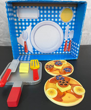 Melissa and Doug Flip  Serve Pancake Set Wooden Play Food 17 Pieces