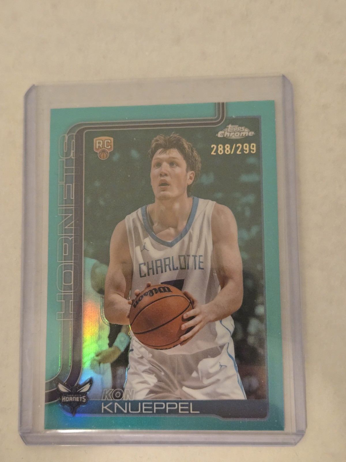 KON KNUEPPEL 2025-26 Topps Chrome RC Teal Refractor #254 /299