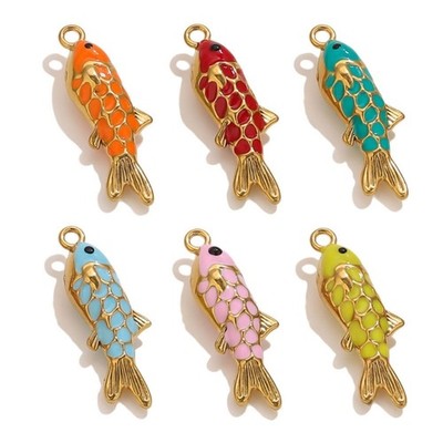 Charming Lucky Fish Pendant Adornment With Vivid Colors For Creative