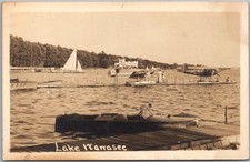 c1930s LAKE WAWASEE, Indiana Real Photo RPPC Postcard /