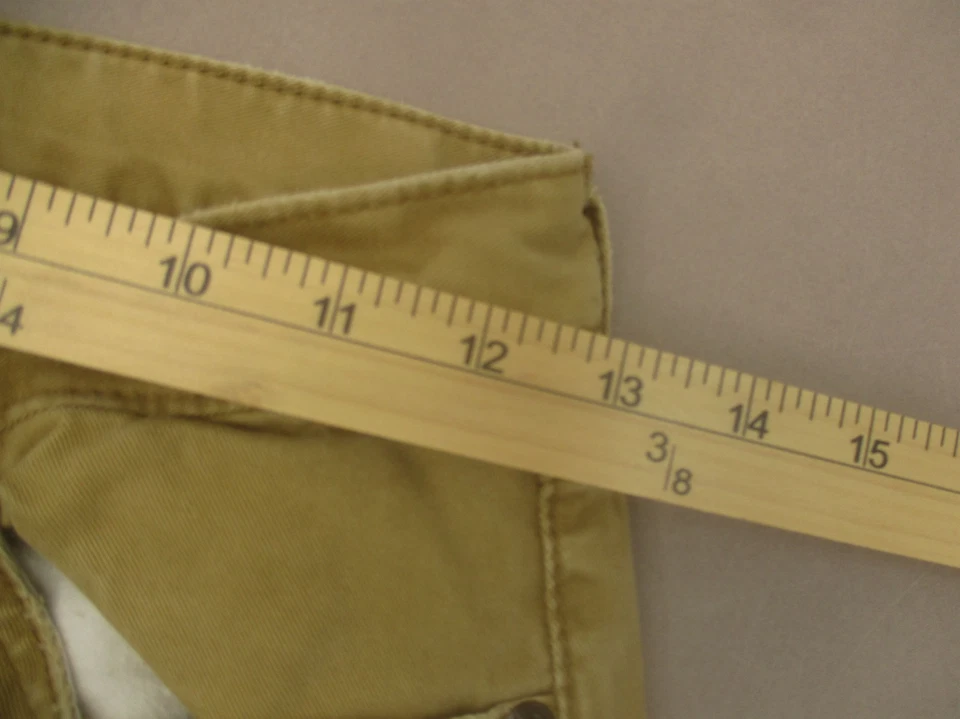 Брюки повседневные Abercrombie размер 12 для мальчиков бежевые 100% хлопок прямые карманы на молнии 033 - Изображение 3 из 4