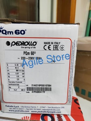 1PC  Pedrollo PQ60 Electric Peripheral Oil Pump 0.5HP Brass Impeller 380V 50Hz