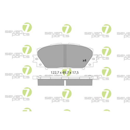 Plaquettes de frein SVP23280 Seven Parts pour Lexus performance de freinage
