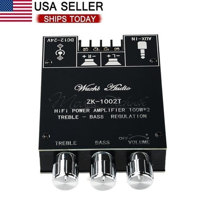 ZK-1002T Bluetooth 5.0 TPA3116 2-Channel 100W*2 Digital Audio Amplifier Module
