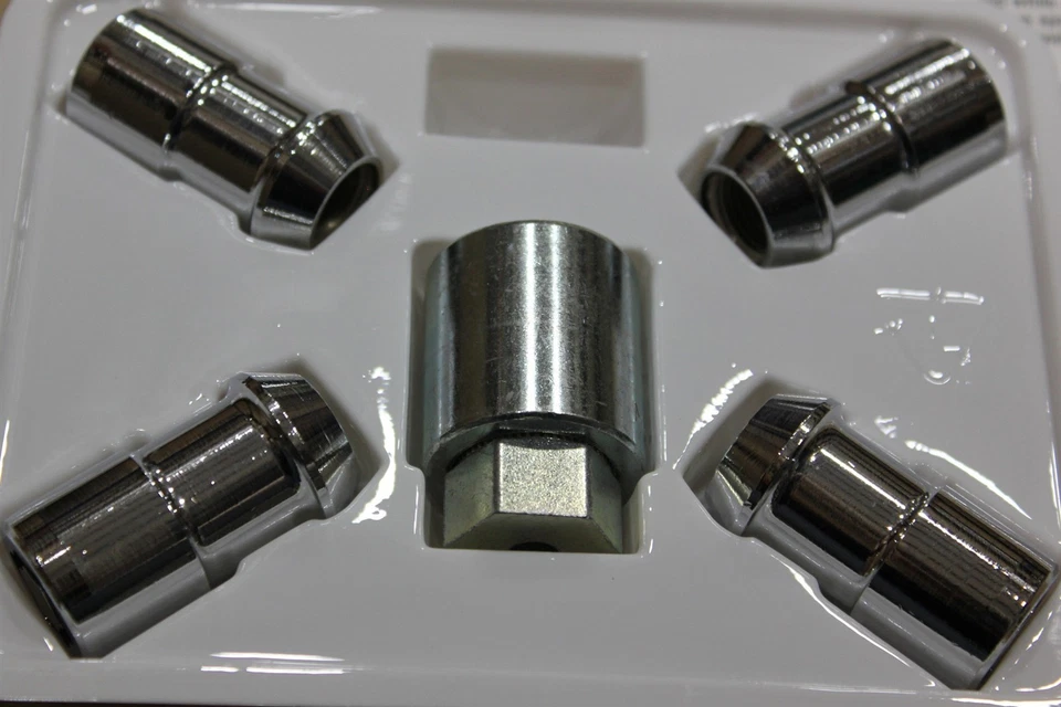 Juego de tuercas de bloqueo de rueda cromadas Ford Ranger 000088120PBP Mazda NOS OEM de fábrica Foto 3 de 4