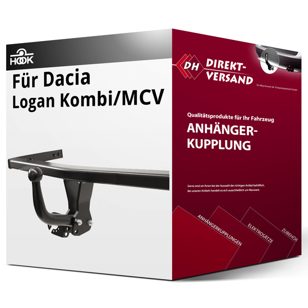für Dacia Logan Kombi/Mcv II (Hook) AnhäNgerkupplung Starr Neu-image