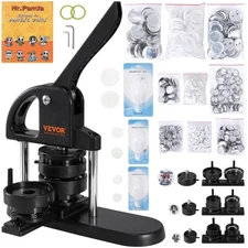 Button Maker Machine, 1/1.25/2.28 In. (25/32/58 Mm) 3 In. 1 Pin Maker, Installat