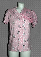 2 Pc Munki Munki Pink Happy-Go-Lucky Snoopy Polka Dots Shorts S/S Pajamas Wm's