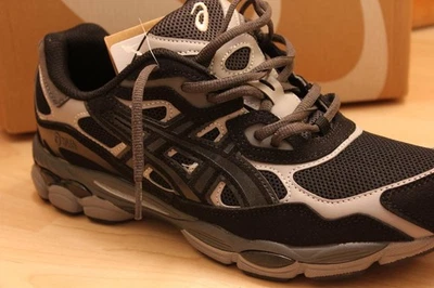 ASICS GEL Herren Sneaker Mesh Schnürung Atmungsaktiv Schwarz/Grau 43.5 - Bild 1 von 4