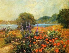 Oil painting Abbott-Fuller-Graves-Poppies flowers spring still life landscape @#