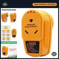30 Amp RV Surge Protector with Adapter, Circuit Analyzer, Wiring  Indicator Lig