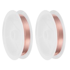20 Gauge Copper Wire for Jewelry Making Beading Wire Rose Gold 8FT 2 Pcs