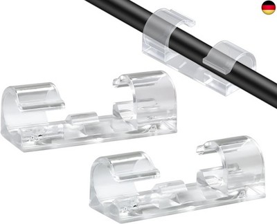 SOULWIT  50 Stück Stark Selbstklebende Kabel-Management-Clips, Kabel-Organizer f