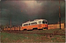 Metropolitan Transit, Train, Transportation, Vintage Postcard