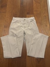 Vintage Levi  s Sta-Prest Tan Brown Stripes 517-7123 W31 Tailored Length L29