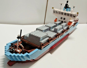 GENUINE LEGO SET 10152 MAERSK SEALAND CONTAINER SHIP 2004 WITH BOX AND MANUAL