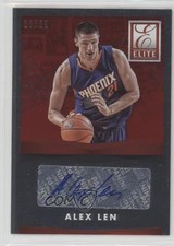 2015-16 Panini Donruss Elite Signatures Red 10/25 Alex Len #ES-AL Auto 0b2