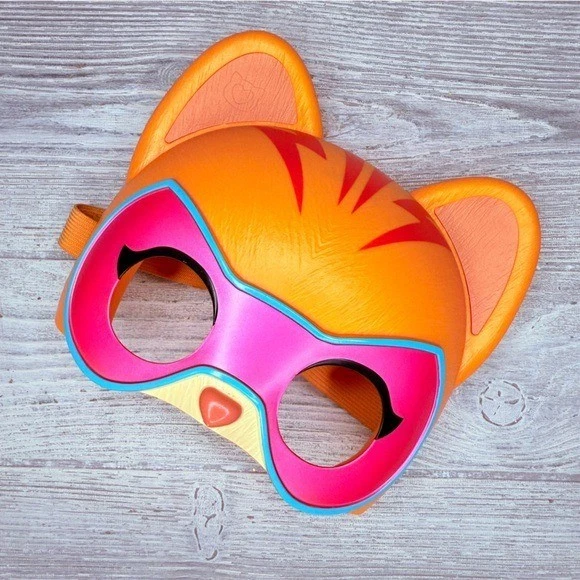 Super Kitty Ginny Naranja Gato Parlante Máscara Halloween Disfraz Cosplay Vestir Foto 2 de 4