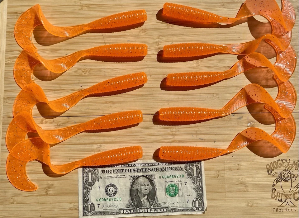 Boogey Man Bait Co. 8” Grub de agua salada Lingcod pez roca mero pargo brillo UV Foto 4 de 4