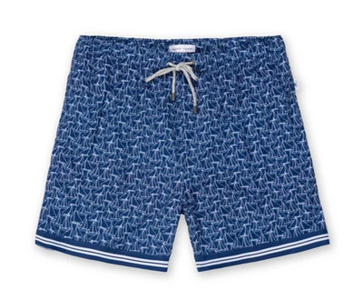 $68 NWT VINTAGE SUMMER Mens 4-Way Stretch Volley Swim trunks Medium STEAL!