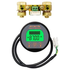 QWORK Battery Monitor Voltmeter Ammeter