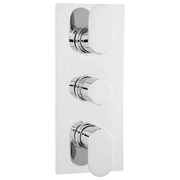 Hudson Reed Reign Chrome Concealed Thermostatic  Shower Valve  Rectangular Trim