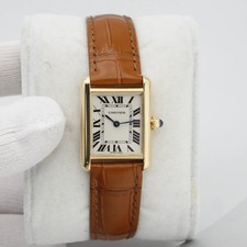 Cartier Tank 18K Yellow Gold Quartz Cream Dial Ladies Watch W1529856