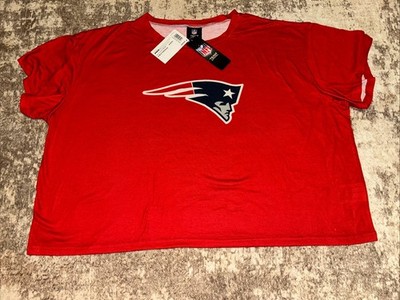 FOCO NFL Team Apparel New England Patriots T-Shirt Red Womens 2XL NWT