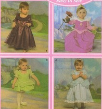 Toddlers Disney Princess Belle Aurora Tinkerbell Fairy Costume Sew Pattern 1/2-4