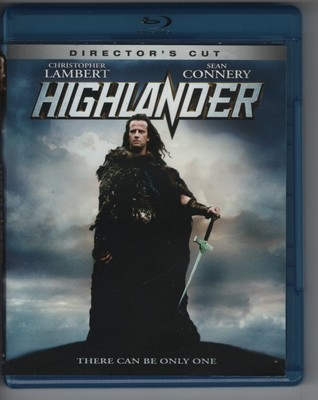 Highlander: Director's Cut (Blu ray 1986) Christopher Lambert Sean Connery