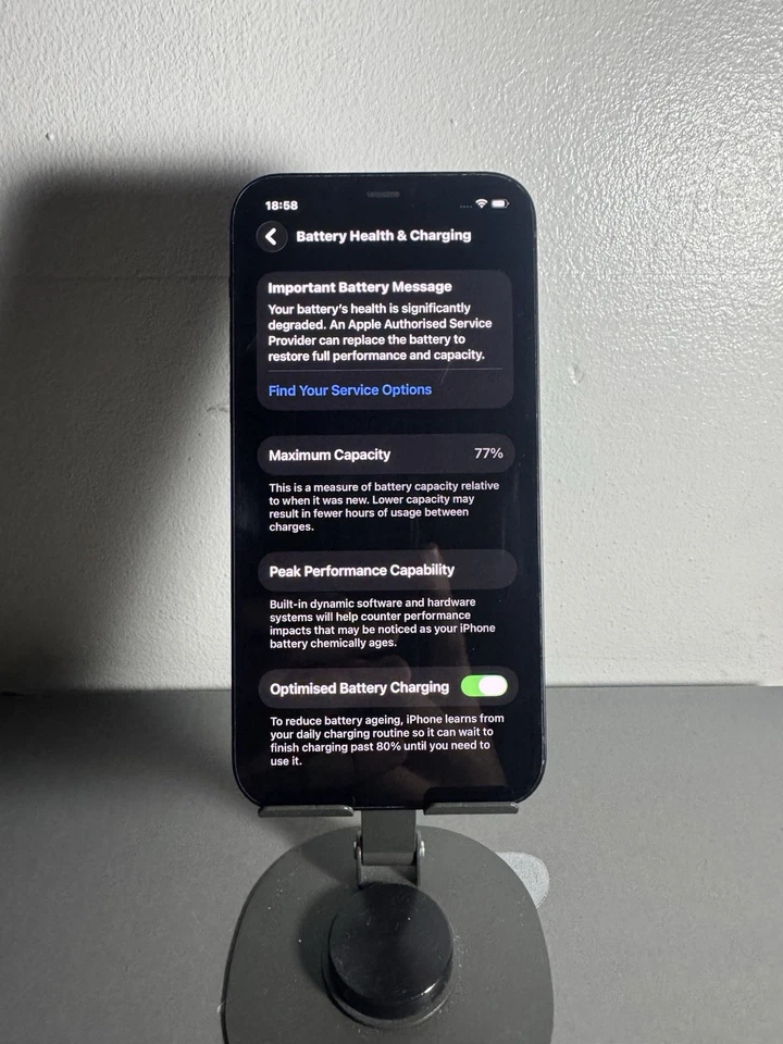 Apple iPhone 12 Slate Black Smartphone 12MP iOS Wi‑Fi Bluetooth Battery 77%, photo 3 of 5