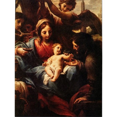 The Rest During The Flight to Egypt 1970s Retro Kitsch Wall Art Print SH10