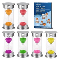 SuLiao Hourglass Sand Timer 30Sec 1 3 5 10 30 Minutes Set, Plastic Large Unbr...